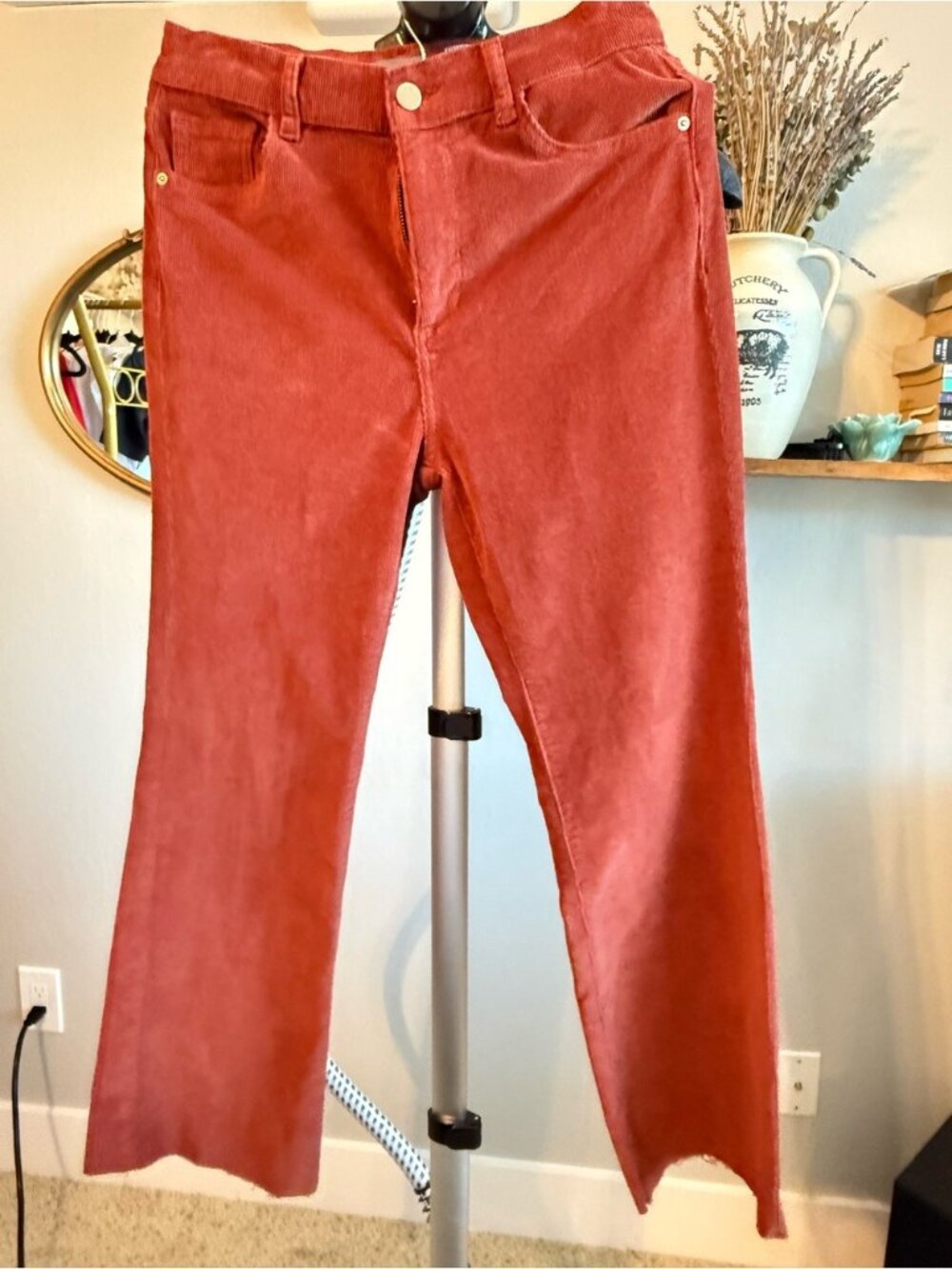 DL1961 Bridget Boot Corduroy Pants Rust Size 29 NWOT High Rise Sustainable - Picture 11 of 11